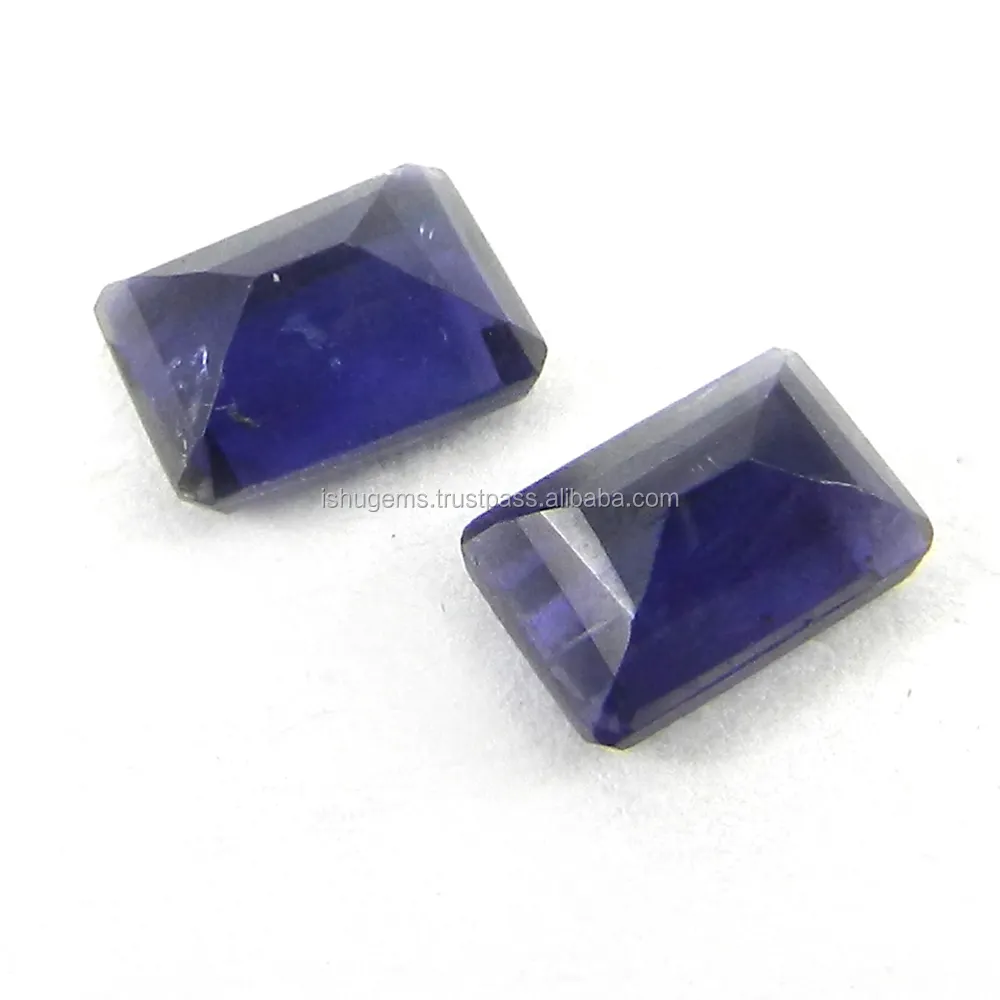 Iolite Natural de 5x7mm, Corte rectangular, 1,0 Cts, piedras preciosas semipreciosas, uso para joyería IG4350