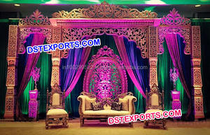 Escenario de boda de estilo europeo, conjunto de escenario bordado, estilo victoriano - Product Image 4