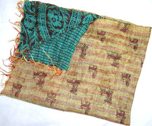 ผ้าคลุมไหล่/ผ้าพันคอผ้าฝ้ายวินเทจทำด้วยมือ - Product Image 4