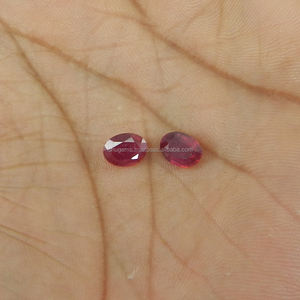 Pierre précieuse synthétique de laboratoire créée en laboratoire, de forme ovale, taille rubis, 6x8 mm, 1,60 carats, pour bijoux IG4531 - Product Image 3