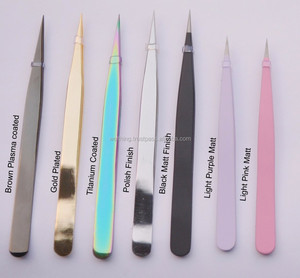 Pinzas de Acero Inoxidable de Alta Calidad para Extensión de Pestañas, Punta Suave, con Empaque Personalizado con Logotipo (10 mm de Longitud) - Product Image 3