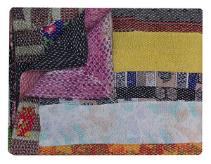 Cổ Điển Kantha Quilt Có Thể Đảo Ngược Kantha Chăn Bán Buôn Kantha Quilt Handmade Sari Ném - Product Image 1