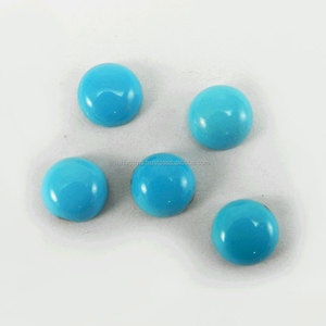 Gemas sueltas para hacer joyería, cabujones redondos de 8mm, Natural, turquesa americana, 7,9 Cts, 5 uds. - Product Image 1