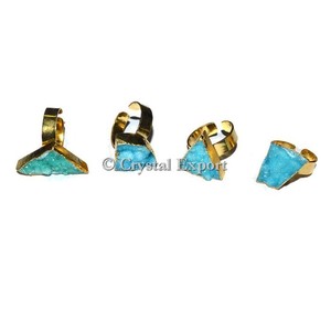 Beautiful Aqua Onyx <b>Ring</b> : Buy Wholesale Metal Stone <b>Rings</b> - <b>Crystal</b> Export - Product Image 1