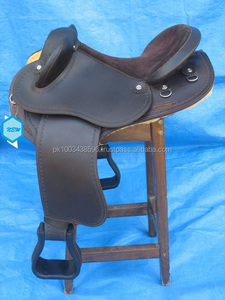 Selle en cuir tout usage western Treeless Endurance GP noir/marron pour cheval - Product Image 2