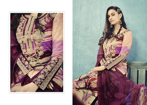Costume de créateur Salwar kameez Dupatta pour femmes, vêtements indiens et péruviens pour femmes, broderie de pierre, dernier costume salwar kameez - Product Image 3