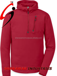 Sudaderas con capucha de lana de algodón con media cremallera de Pakistán Sudadera con capucha de algodón 100% con cremallera de cuarto para patrón estampado de invierno - Product Image 6