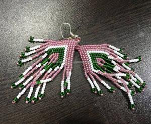 Tribal cuentas pendientes Semilla de perlas oído gota joyería hippie bohemio pendientes - Product Image 2