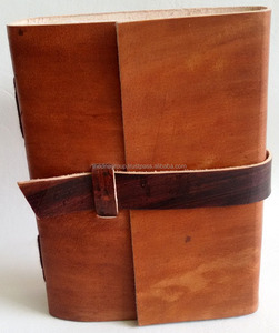 Leather Diary with Belt Handmade genuine flap with belt leather diary - Product Image 2