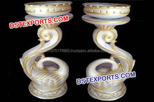 Boda de oro pasarela pilares FRP Jali tallada Aisleway Pilares de boda de fibra de pasillo columnas - Product Image 3