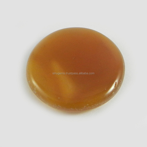Calcedonia amarilla natural de 30 mm, 10.15 g, cabujón redondo, piedra preciosa para joyería - Product Image 2
