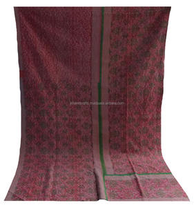 Authentic Vintage Wholesale Sari <b>Kantha</b> Throw Handmade Printed <b>Kantha</b> <b>Quilt</b> - Product Image 4