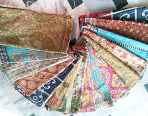 Printed Kantha Stole Cotton <b>Scarves</b> Woman's Hand Block Kantha <b>Scarves</b> - Product Image 1