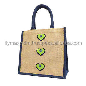 Sac fourre-tout en Jute, sac de luxe multifonctionnel à la mode et Durable, sacs de Shopping environnemental, meilleure vente en inde - Product Image 3