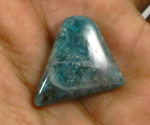 Apatita neón natural cabujón 3.32 gms forma elegante 19x21mm, piedra preciosa para joyería IG0522 - Product Image 3