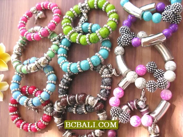 Gelang Manik-manik Batu Stratch Charm Harga Grosir Gratis Pengiriman