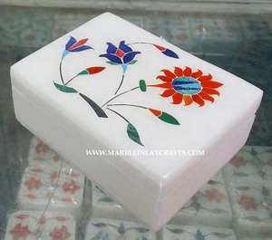 Nouveau prix de fabrication et de grossiste pour des boîtes de rangement pour bagues de très haute qualité, en marbre rose incrusté, faites à la main - Product Image 6