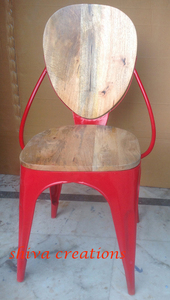 Silla de comedor moderna de madera y metal barata, muebles para el hogar para uso general, sillas de restaurante de fabricantes y proveedores indios - Product Image 5