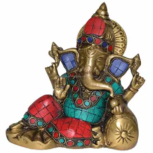 Tempel verehrung Lord Ganesha- Ganpati in sitzender Position