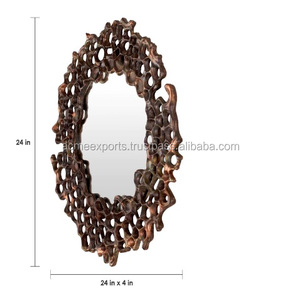 Espejo de pared artesanal indio Diseño de Casa de abeja de metal en forma redonda para decoración de hogar y restaurante Material de hierro - Product Image 2
