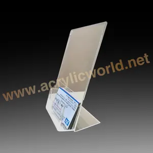Outstanding Acrylic Brochure / Poser Holder Attached with Business Card Stand Together/acrylic display