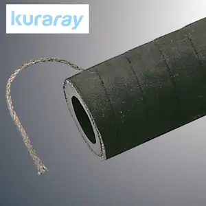 Sandblasting hose with ground wire. Manufactured by Kuraray. Made in Japan (rubber hose heat resistant)