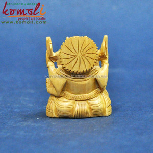 Vinayka Ganesh ของขวัญ,รูปปั้นพระพิฆเนศแกะสลักจากไม้ธรรมชาติ - Product Image 5