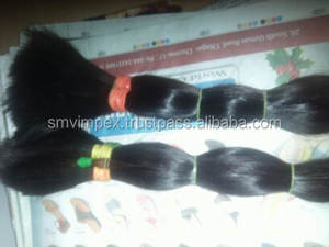 100% Tissage de cheveux humains indiens Remy non transformés d'Inde. Tissage de cheveux bruts indiens à cuticules alignées et poils en vrac - Product Image 3