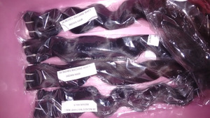 Pelo Rizado 12A, tejido de cabello ondulado natural sin procesar, 10000% Pelo remy de la mejor calidad, tejido de la India - Product Image 5