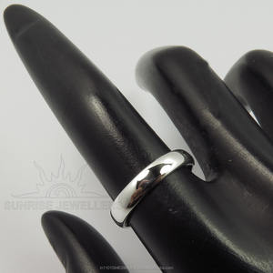 925 Sterling <b>Silver</b> Cute Bezel Setting Engagement <b>Ring</b> Band 3.5mm Wide Plain <b>Ring</b> for <b>Men</b> & Women Wedding & Party Jewelry - Product Image 3