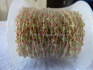 Cadena de plata de ley 925 con cuentas, cadena de piedras chapadas en oro, Color mixto chino - Product Image 5