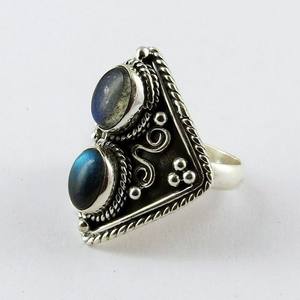 Royal Look-Anillo de Plata de Ley 925 con gema labradorita, joyería artesanal - Product Image 3