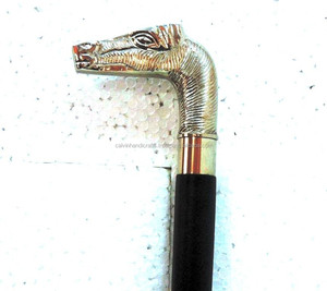 Bastón de madera natural para caminar, estilo de caballo náutico vintage, bastón Derby de latón marino. - Product Image 2