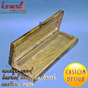Caja de Madera Rústica con Acabado Quemado, Cajas de Madera Pequeñas Personalizadas al por Mayor - Product Image 3