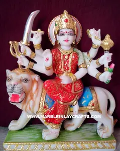 Estatua de mármol de la diosa India Durga Maa