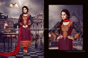 Premium Quality Kanya Libas <b>Wedding</b> Party Wear <b>Linen</b> Salwar Kameez with Siqunce Embroidery Work Anarkali Style for Women - Product Image 2