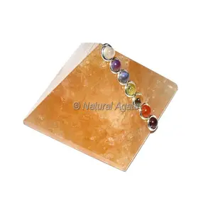 Golden Quartz Seven Chakra Pyramids Of Gemstone Pyramids Best Wholesale Price From Indian Supplier