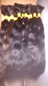 Unprocessed Bleach Able 18" Wavy Texture Bulk Human Hair.One Donor Soft Human Hairs From India - Product Image 3
