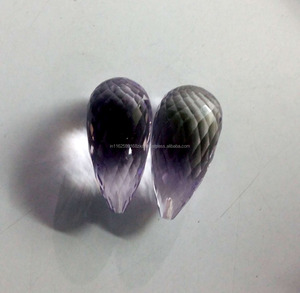 พลอยอเมทิสต์ธรรมชาติทรงหยดน้ำตา12X25MM briolette - Product Image 2