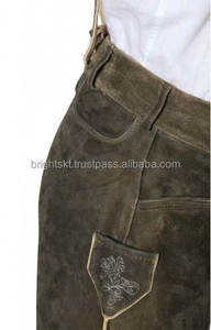 Costume de cosplay pour homme Oktoberfest allemand, Lederhosen bavarois coupe-vent en daim de vache, motif fendu, épaisseur 1,2 mm - Product Image 3