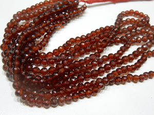 ลูกปัดโกเมน Mozambique ทรงกลมขนาด8นิ้วหินอัญมณีหลวมธรรมชาติคุณภาพ AAA - Product Image 4