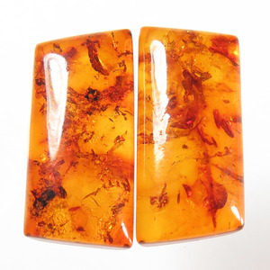 Piedras de cabujón, ámbar Báltico prensado Natural, joyería, colgante, pulsera, pendiente y otros, corte ovalado, grado AAA, naranja, aceptado - Product Image 2