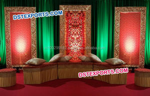 Diseño Moderno de Paneles Autoportantes con Diseño de Paisley para Decoración de Bodas, Accesorios de Paisley para Bodas, Paneles de Flores para Escenario de Bodas, Australia - Product Image 3