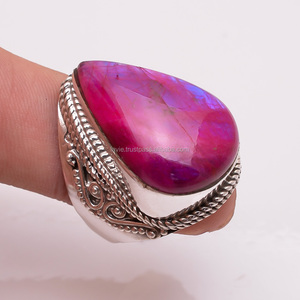 <b>Indian</b> Classic Gemstone 925 Sterling Silver <b>Rings</b> Handmade Fine Jewelry for Wedding & Anniversary-Wholesale Exporters - Product Image 1