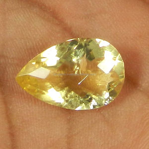 Pierre précieuse de Quartz Citrine dorée naturelle de haute qualité 13X18mm damier de poire coupe 7.5 Cts forme d'émeraude jaune pierres précieuses en vrac IG3120 - Product Image 4