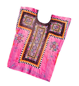 Empiècement de cou banjara indien vintage fait à la main avec broderie et travail en miroir - Product Image 2