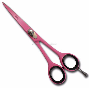 Ciseaux de barbier droits de couleur rose - Product Image 1