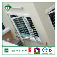 Fenêtres à battants en alliage d'aluminium Holcom, double vitrage, isolation thermique, insonorisation, économie d'énergie pour l'extérieur, appartement, hôtel