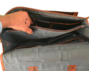 Sacs messagers vintage en cuir véritable Crazy Horse pour homme, sacs à bandoulière pour ordinateur portable 15,6 pouces, sacs à main de bureau pour homme, porte-documents pour homme - Product Image 6