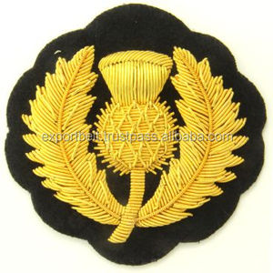 Chardon Rose or lingot broderie à la main Piper batteur Badge & Patch sergé tissu fil décoratif Souvenir mode chemise Patch - Product Image 1